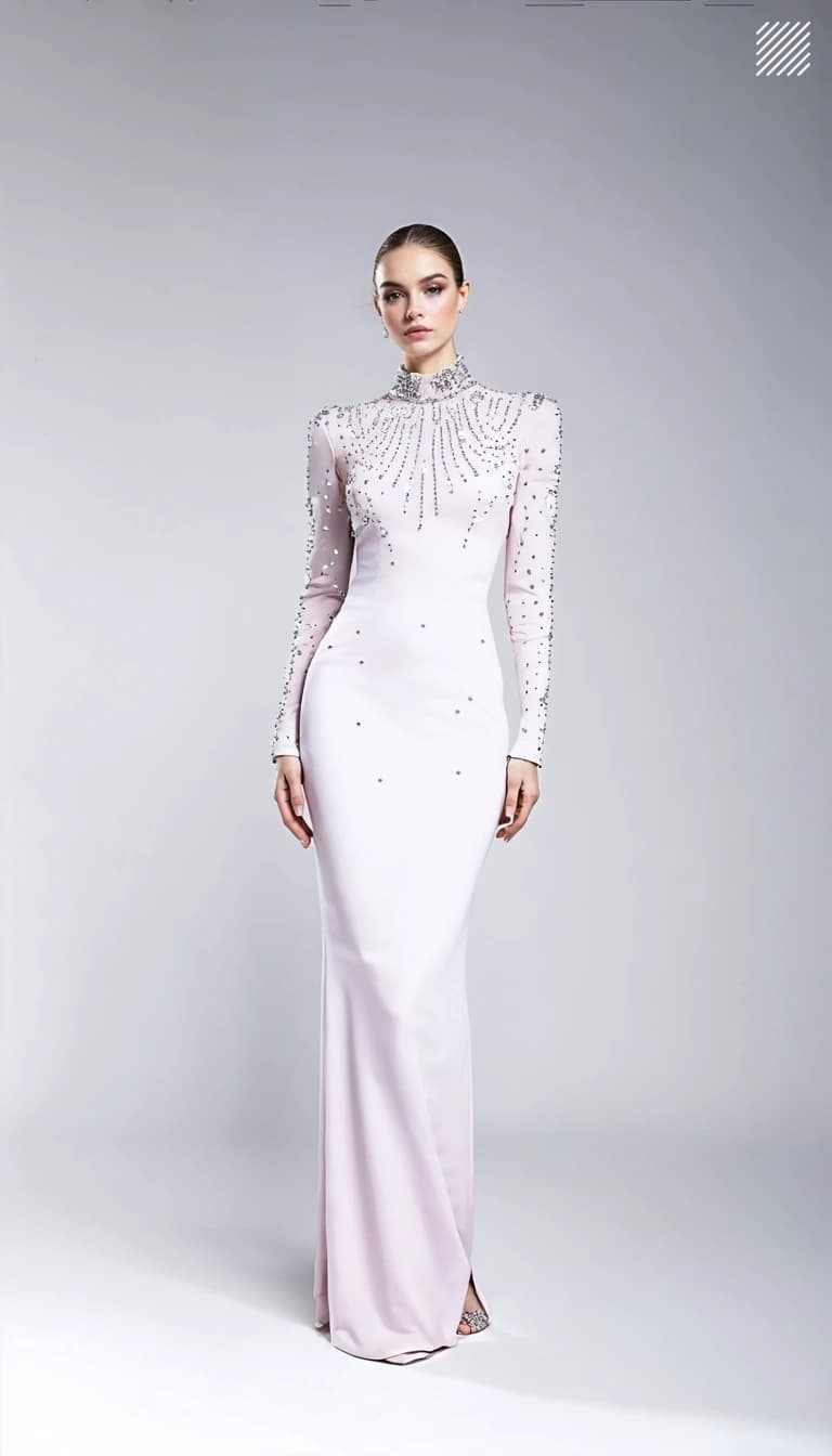Fully embellished gown  AI Operating System for Fashion