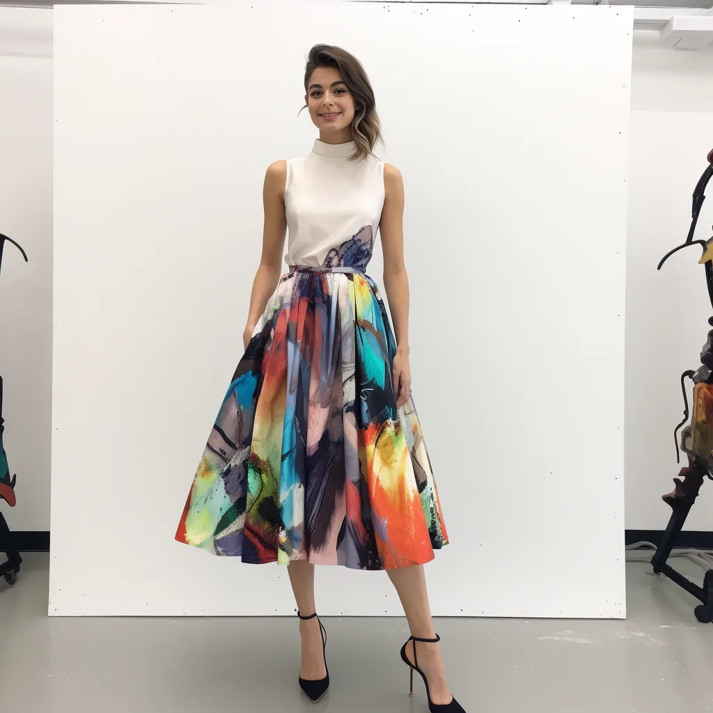 A-line Dress with Digital Print