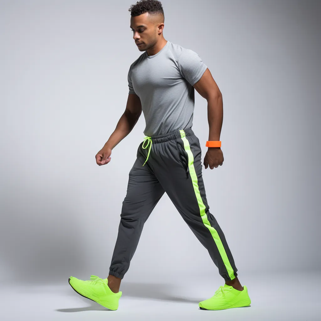Athletic Pants with Reflective Taping