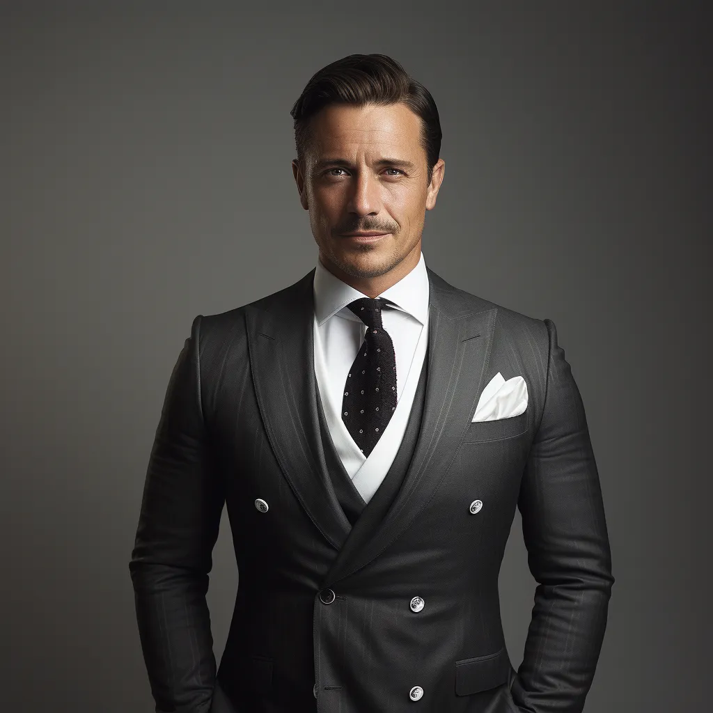 Double-Breasted Suit with Classic Elegance