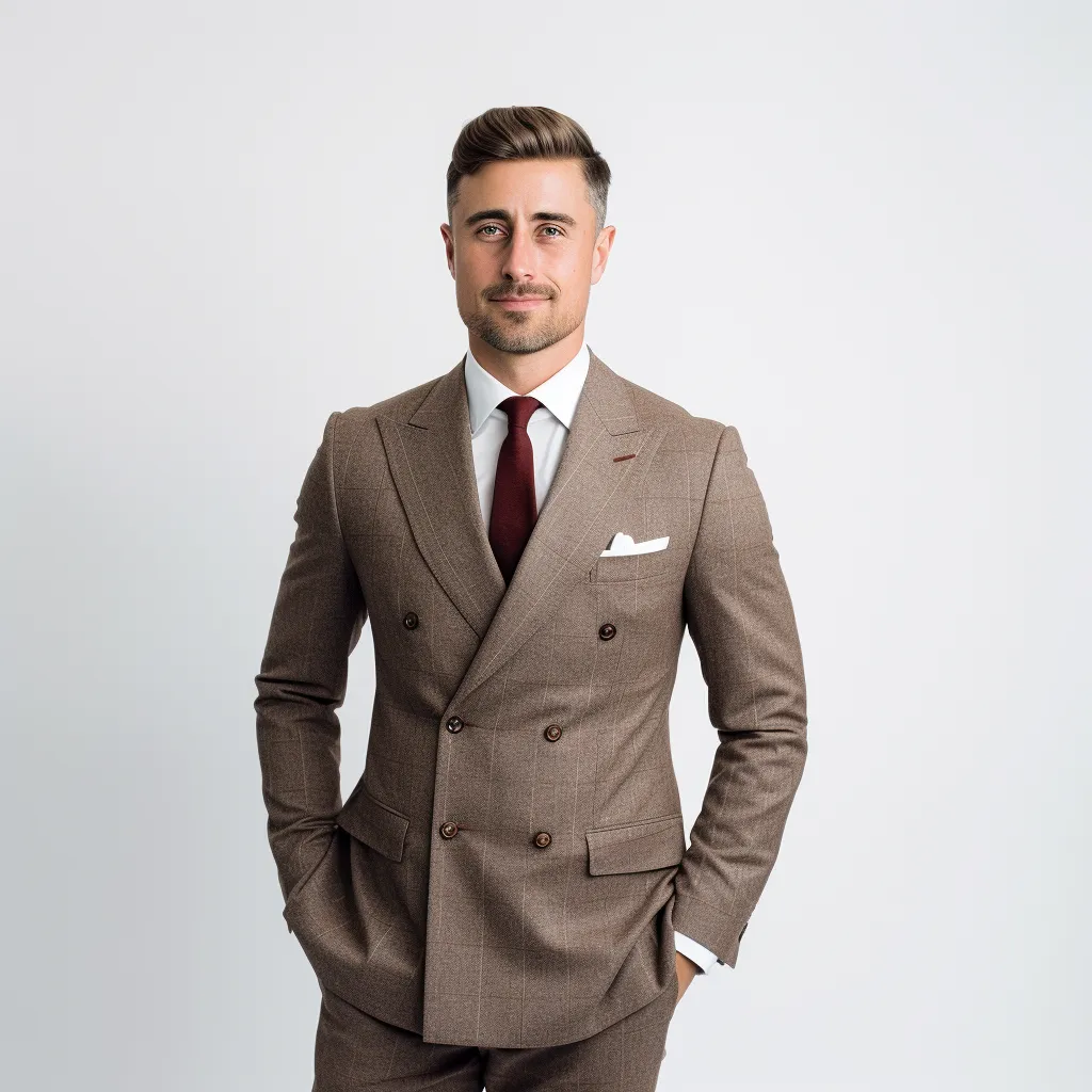 Double-Breasted Suit in Premium Tweed