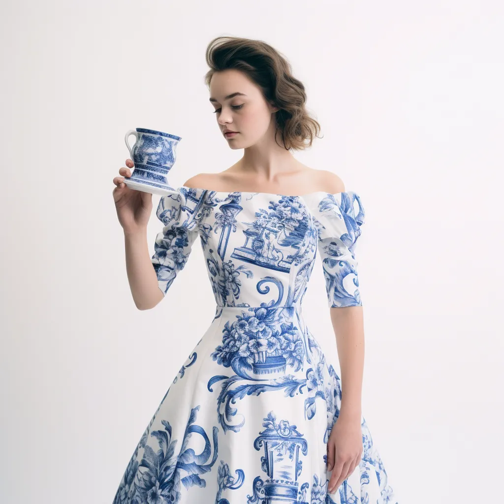 Dutch Delftware Inspired Dress