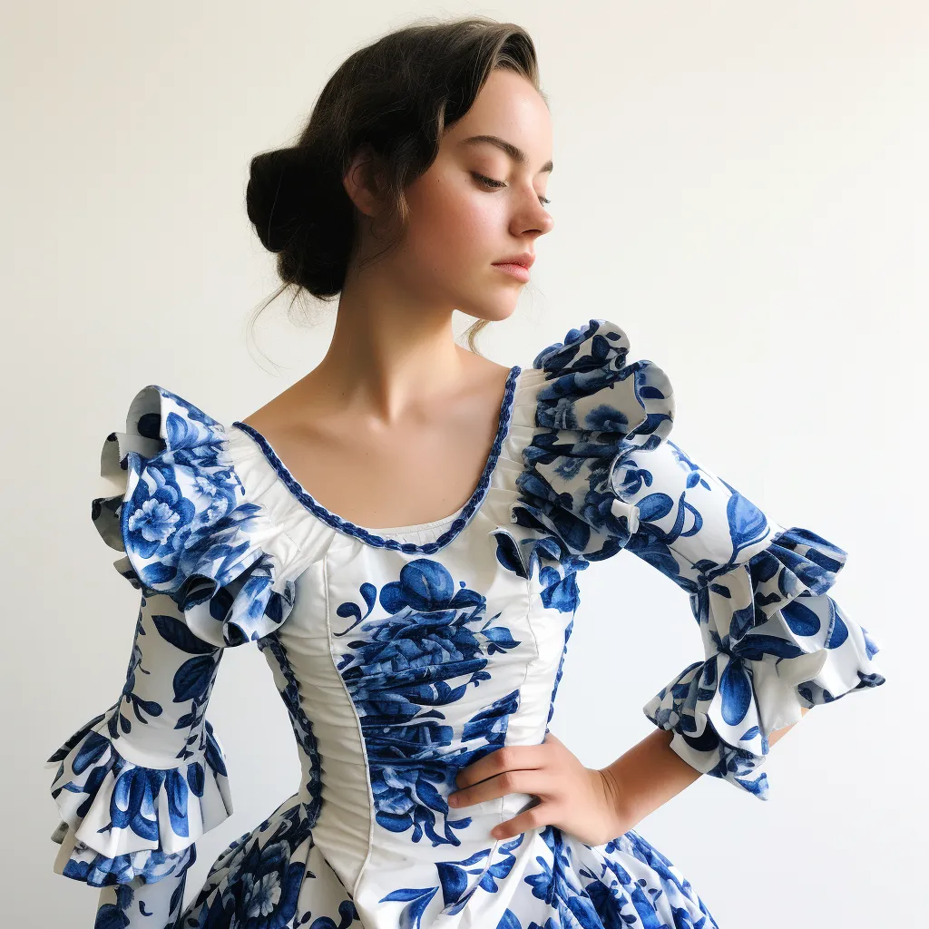 Dutch Delftware Inspired Dress