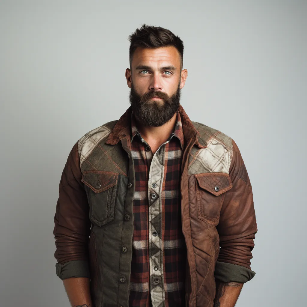 Flannel Shirt with Patchwork