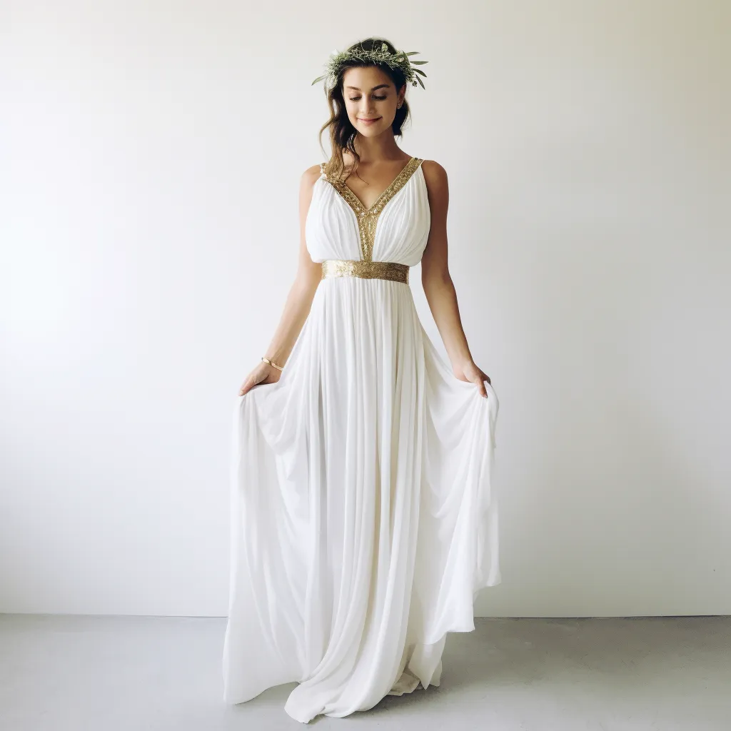 Greek Goddess Empire Waist Dress