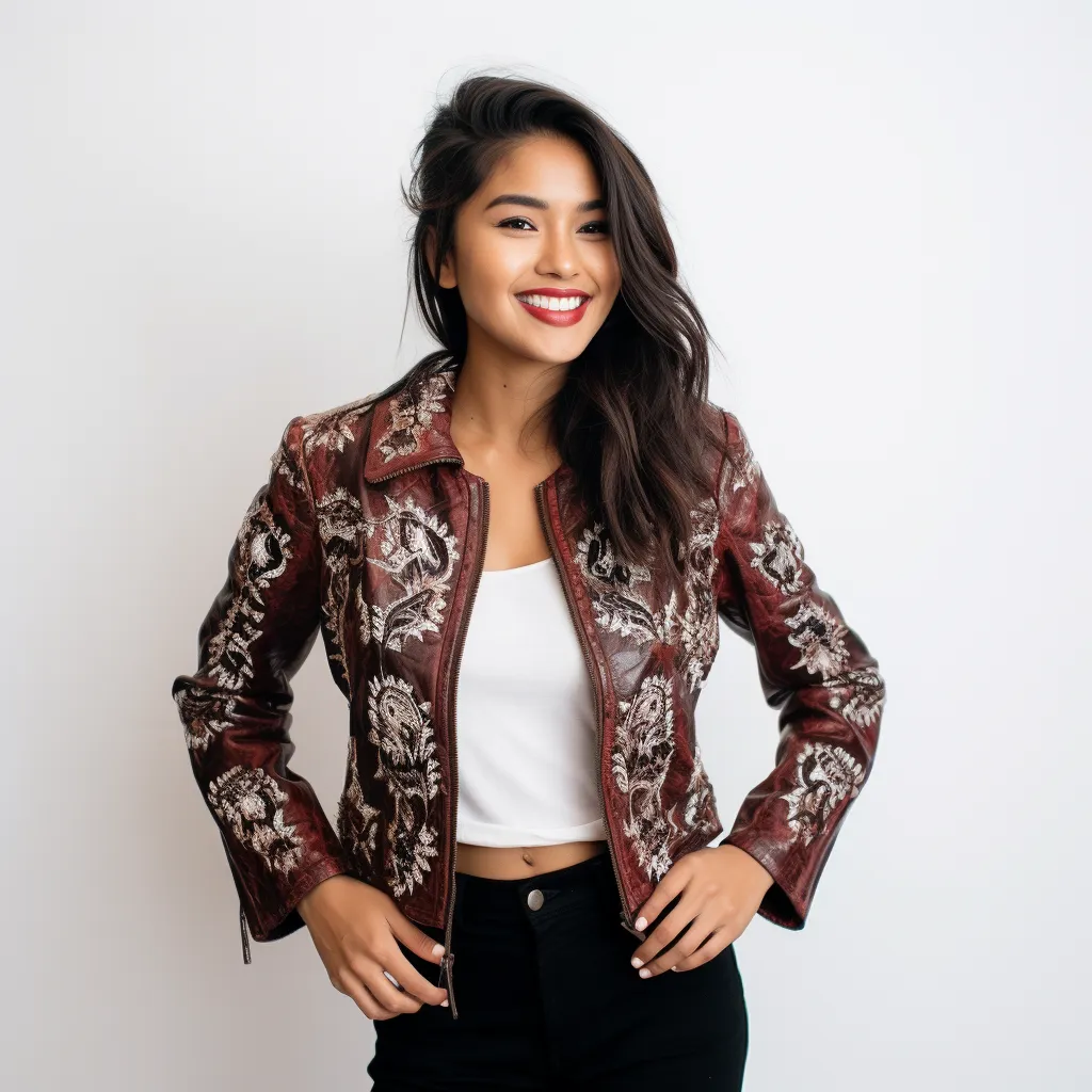 Mexican Embossed Leather Jacket